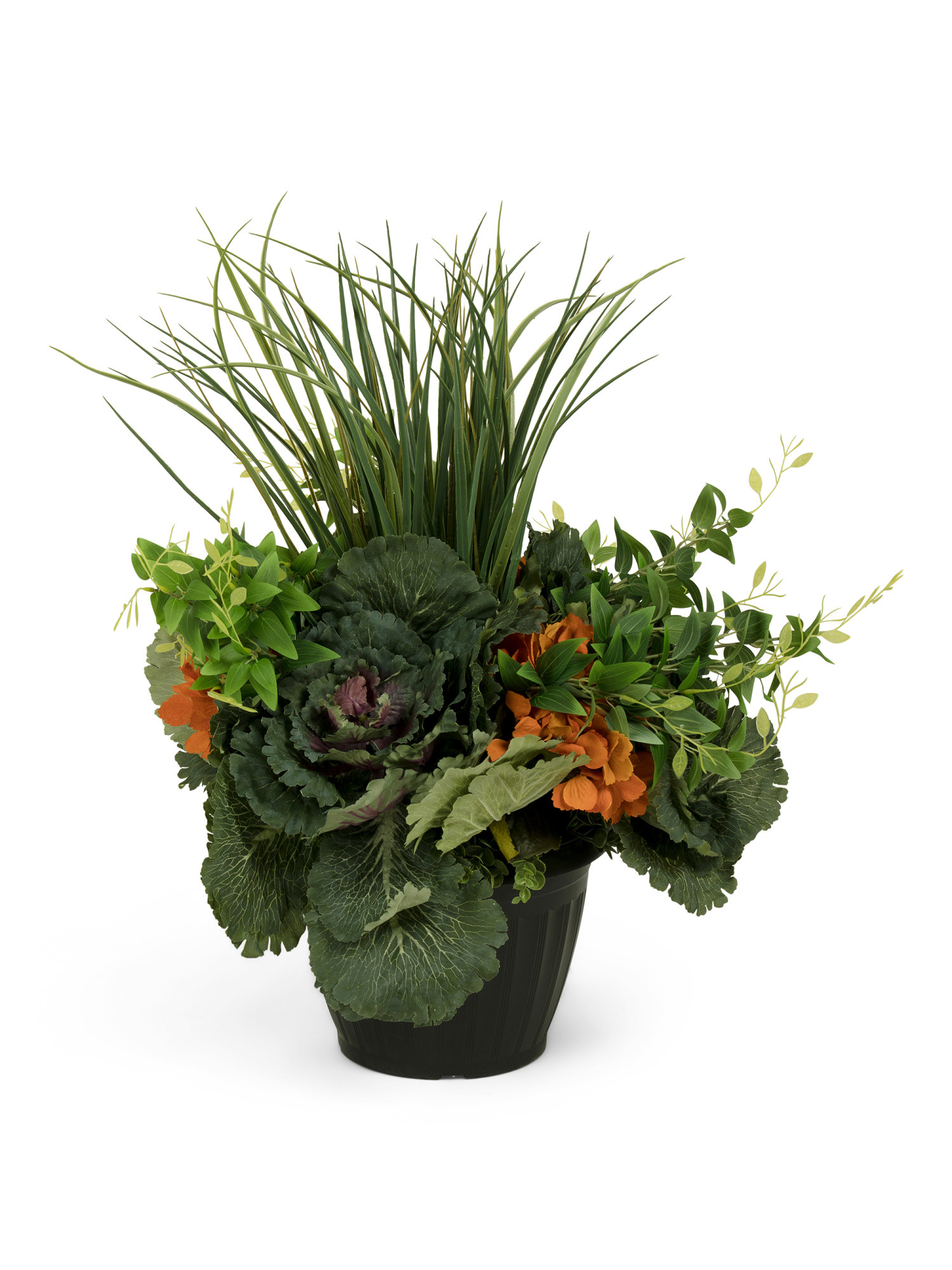 29in Faux Hydangea And Cabbage Drop-in Arrangement | TJ Maxx