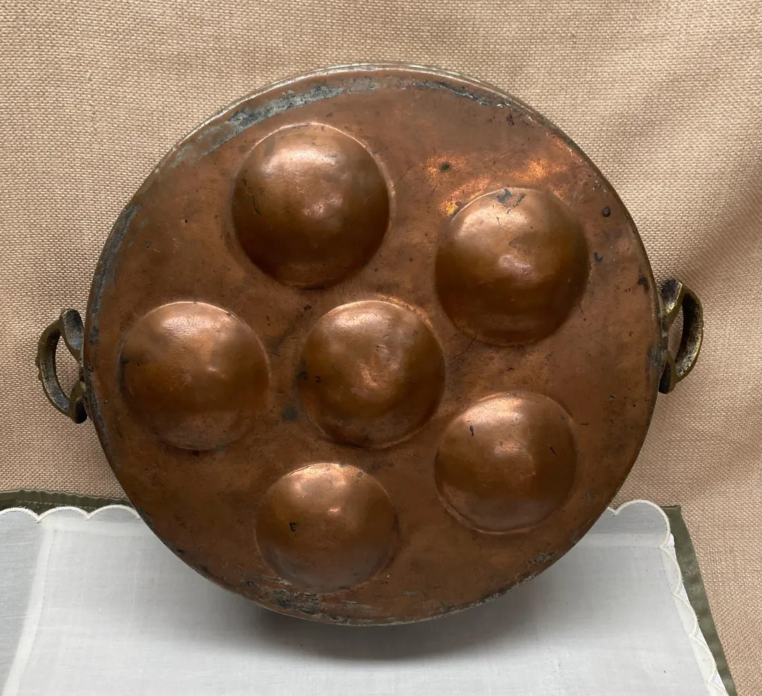 Vintage Copper Egg Poacher Pan: French Farmhouse Kitchen Decor - Etsy | Etsy (US)