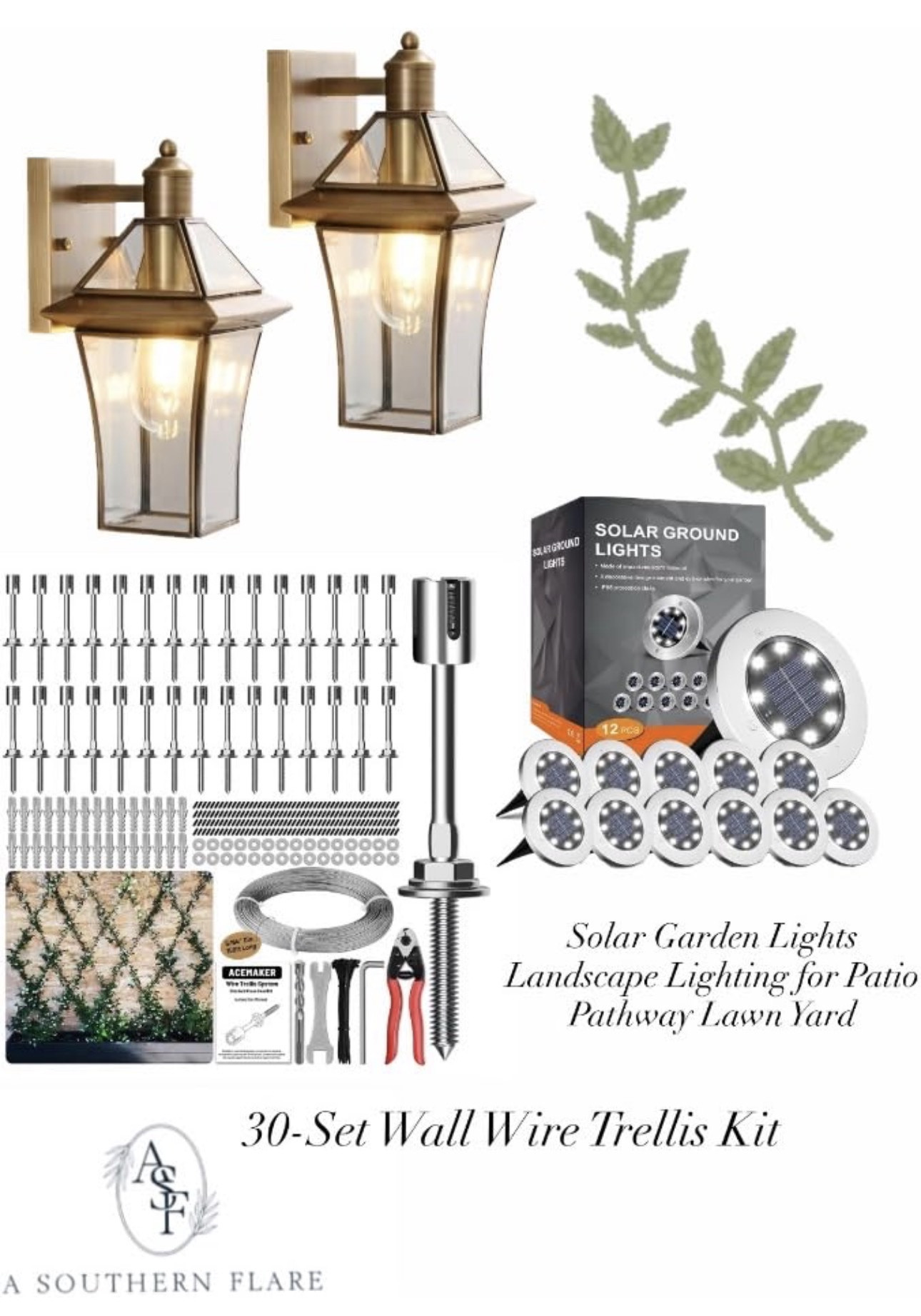 Just transformed my outdoor space with these stylish wall lanterns and trellis kit. Perfect for adding charm to your patio or yard. #OutdoorDecor #GardenLighting

#LTKHome