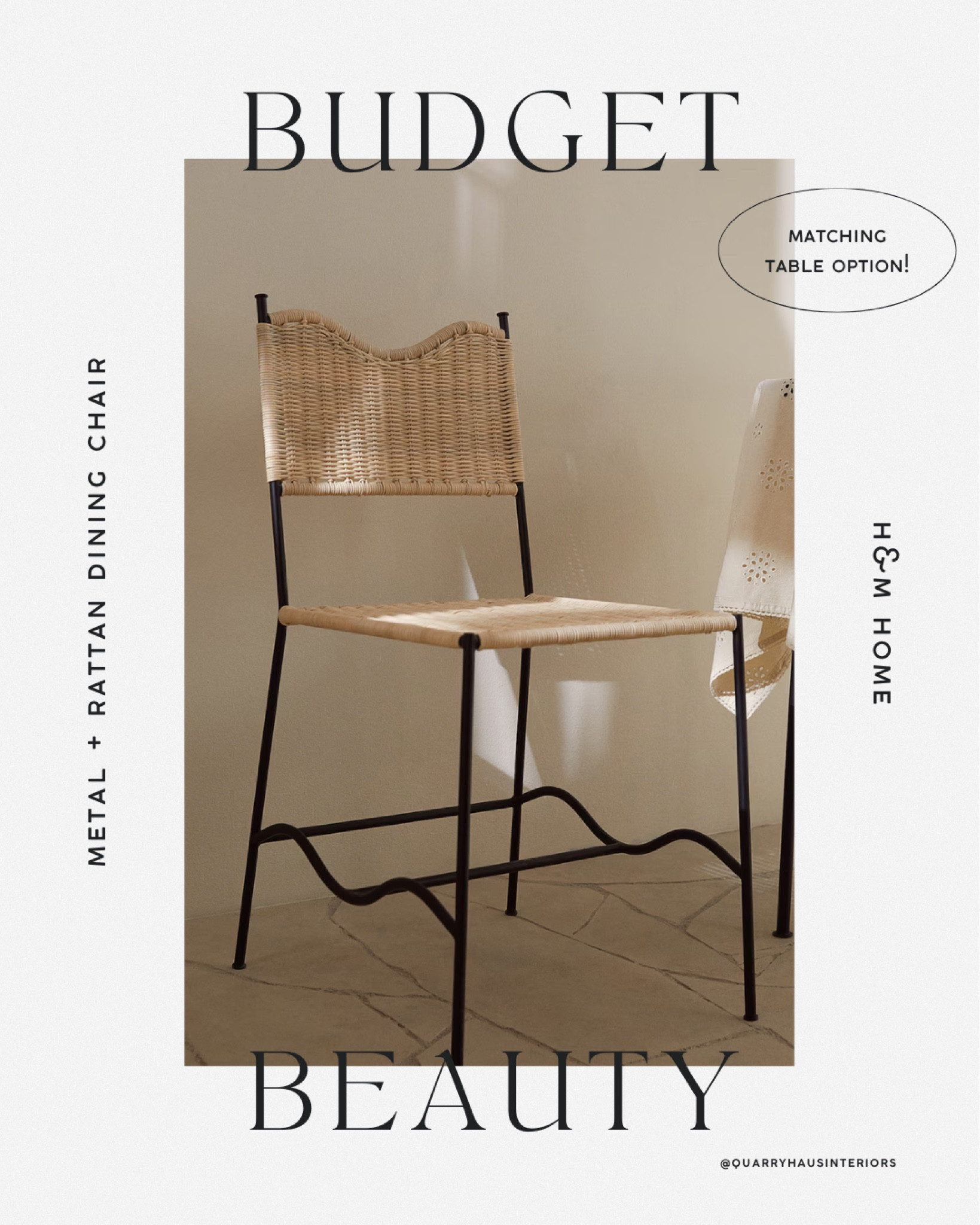 This metal and rattan dining chair with wavy accents looks soo luxe for way less than you would find at a high end brand! Perfect for modern organic dining rooms! 

Kitchen dining furniture seating chair woven wicker rattan iron boho black natural 

#LTKHome