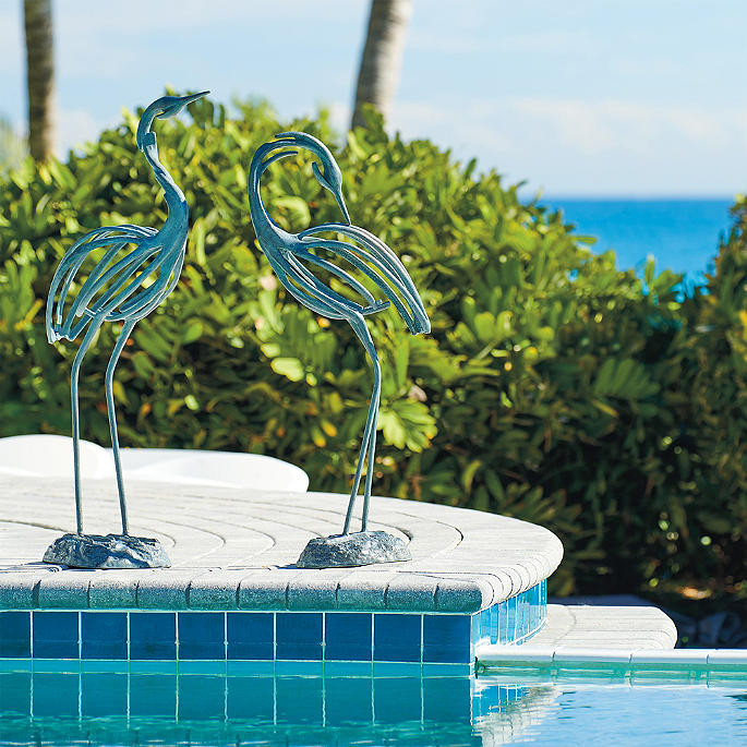 Stylized Heron Sculptures | Frontgate | Frontgate