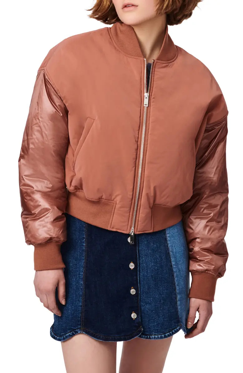 Mixed Media Bomber JacketBERNIE | Nordstrom