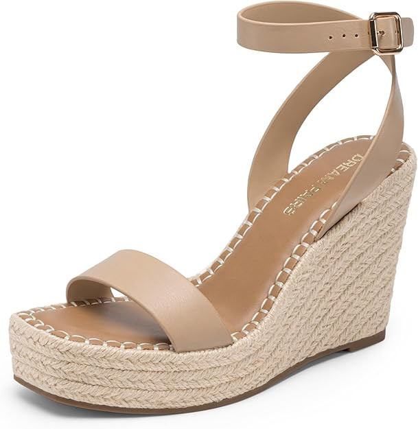 DREAM PAIRS Women's Open Toe Platform Sandals Adjustable Buckle Ankle Strap Comfortable Summer Es... | Amazon (US)