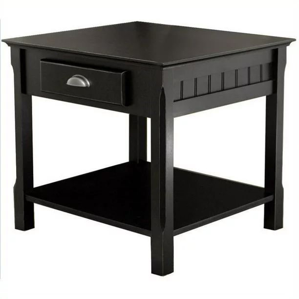 Winsome Wood Timber End Table with Drawer, Black Finish - Walmart.com | Walmart (US)