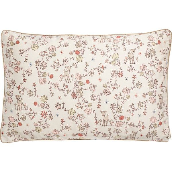 Into The Woodlands Toddler Pillow, Ivory/Rose Multi - Gooselings Decorative Pillows & Throws | Ma... | Maisonette