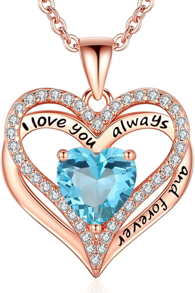 S925 Sterling Silver Necklace for Women, Wife Jewelry Rose Gold, Mom Birthday Valentines Mothers ... | Amazon (US)