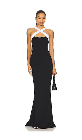 Viva 2 Way Gown in Black & White | Revolve Clothing (Global)