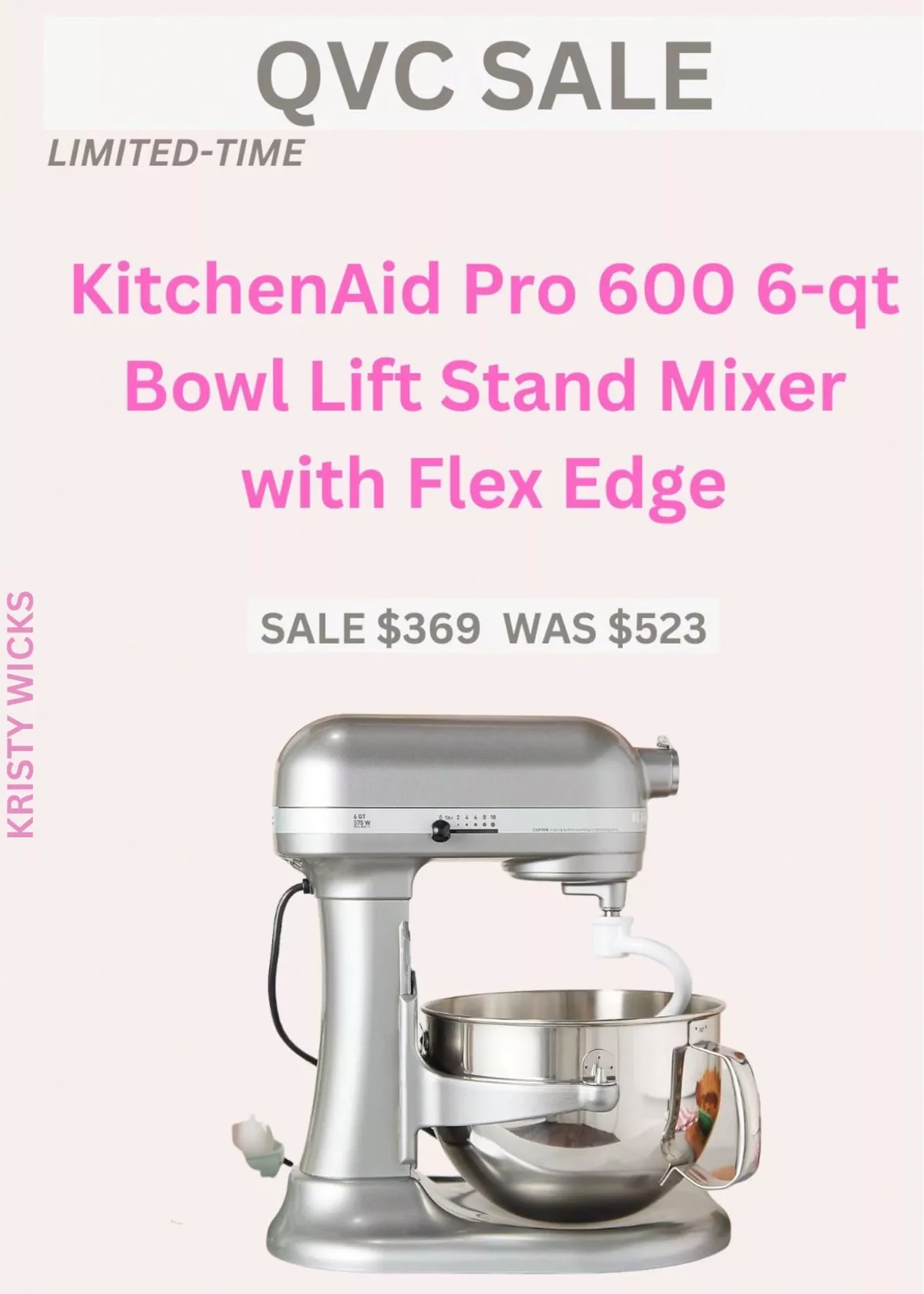 Pro 600 Series 6 qt Pearl Metallic Lift Stand Mixer by KitchenAid