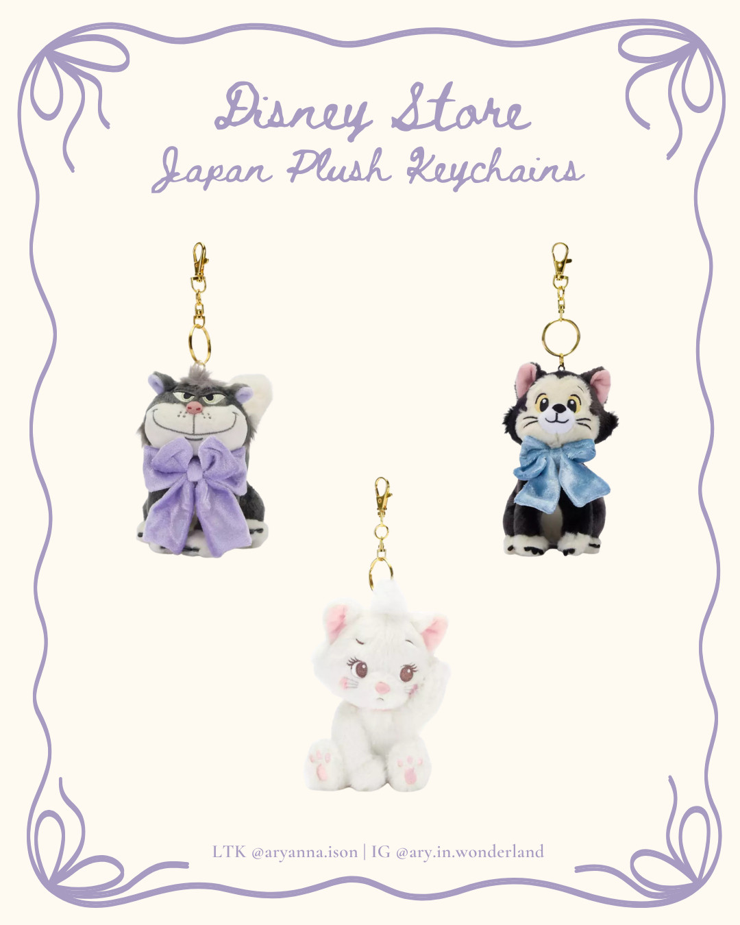 DISNEY STORE | TOKYO DISNEYLAND | PLUSH KEYCHAINS | BAG CHARMS | DISNEY MERCH | DISNEY MERCHANDISE | DISNEY STYLE | DISNEY FASHION | DISNEY OUTFITS | CINDERELLA | MARIE | ARISTOCATS | PINOCCHIO | TOKYO DISNEY SEA 

 #LTKootd #LTKSeasonal #LTKTravel
