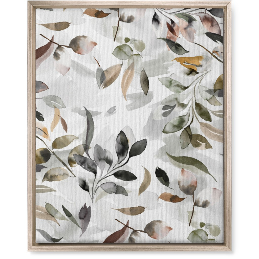 Watercolor Botanical Leaves - Beige Wall Art | Shutterfly