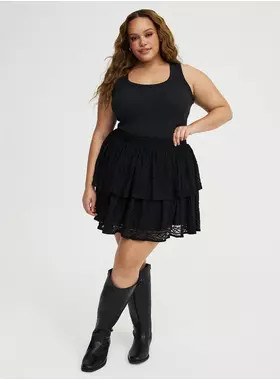 Ruffle Lace Mini Skirt | Torrid (US & Canada)