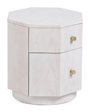 19x20 Hexagon 2 Drawer Side Table | Marshalls
