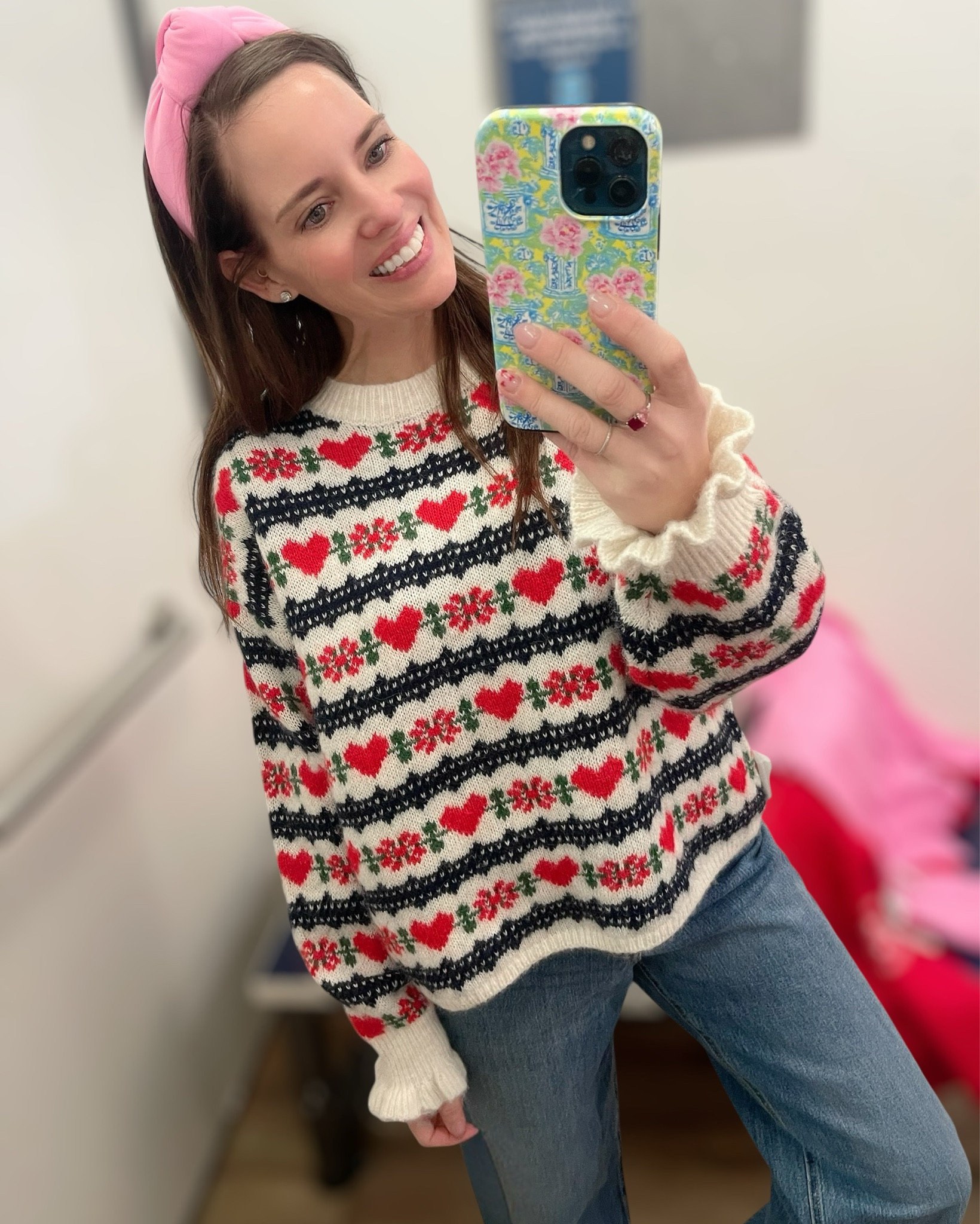 Heart Sweater & Wide-Leg Jeans Valentine Outfit

LTK Description:
Valentine’s Day but make it cozy ❤️ This heart knit sweater is the sweetest statement piece — soft, comfy, and perfect for dressing up or down. I styled it with extra high-waisted wide-leg jeans for an easy everyday look, finished with neutral lace-up boots for a cute winter vibe. Perfect for February outfits, casual Valentine’s plans, or just adding a pop of heart detail to your winter wardrobe 💕

Sweater runs generous and has the cutest relaxed fit, while these jeans are flattering, comfy, and easy to wear all day. Such a fun outfit idea for Valentine’s season, winter errands, or casual date days ❤️✨

valentine outfit, heart sweater, winter outfit idea, casual valentine look, wide leg jeans outfit, old navy finds, affordable valentine outfit, cozy winter style, everyday mom outfit, preppy valentine style 💗

#LTKValentine #LTKOver40 #LTKSaleAlert