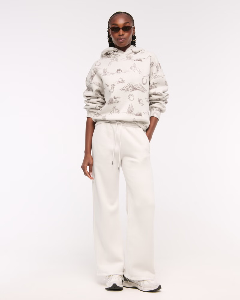 Women's High Rise Wide Leg Sunday Sweatpant | Women's Bottoms | Abercrombie.com | Abercrombie & Fitch (US)
