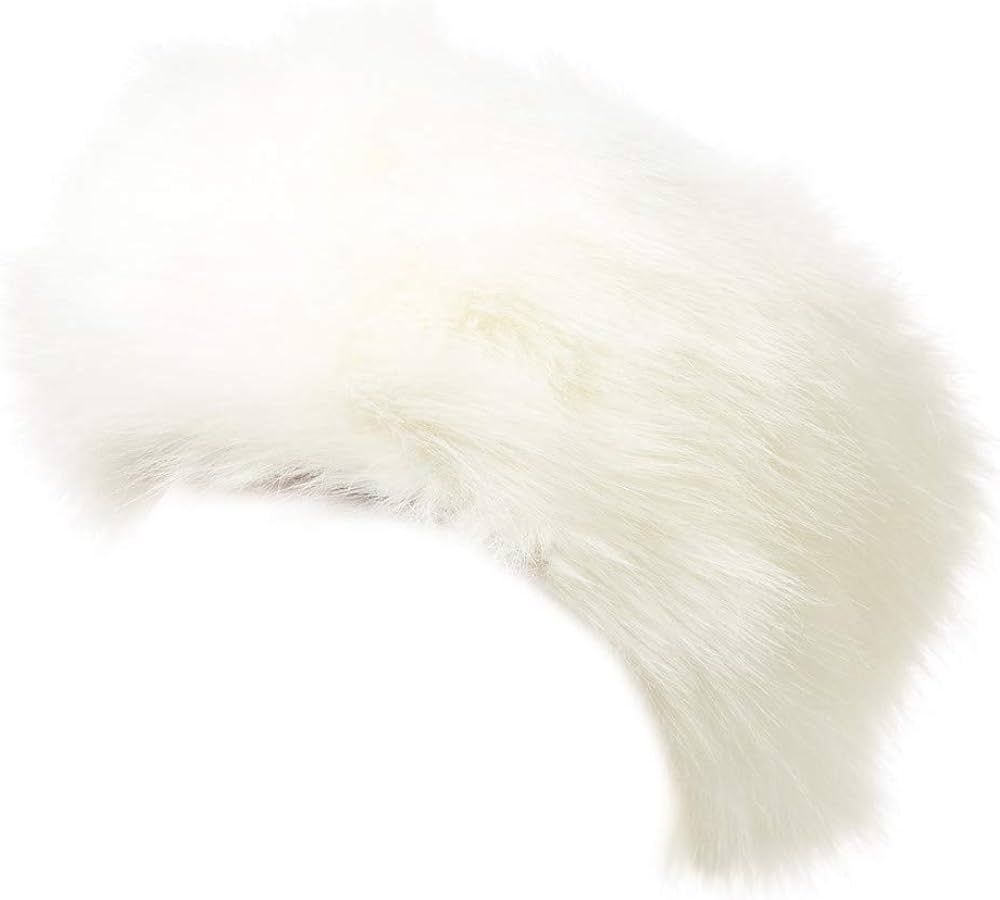 Lucky Leaf Cozy Warm Hair Band Earmuff Cap Faux Fox Fur Headband with Stretch for Women(Headband ... | Amazon (US)