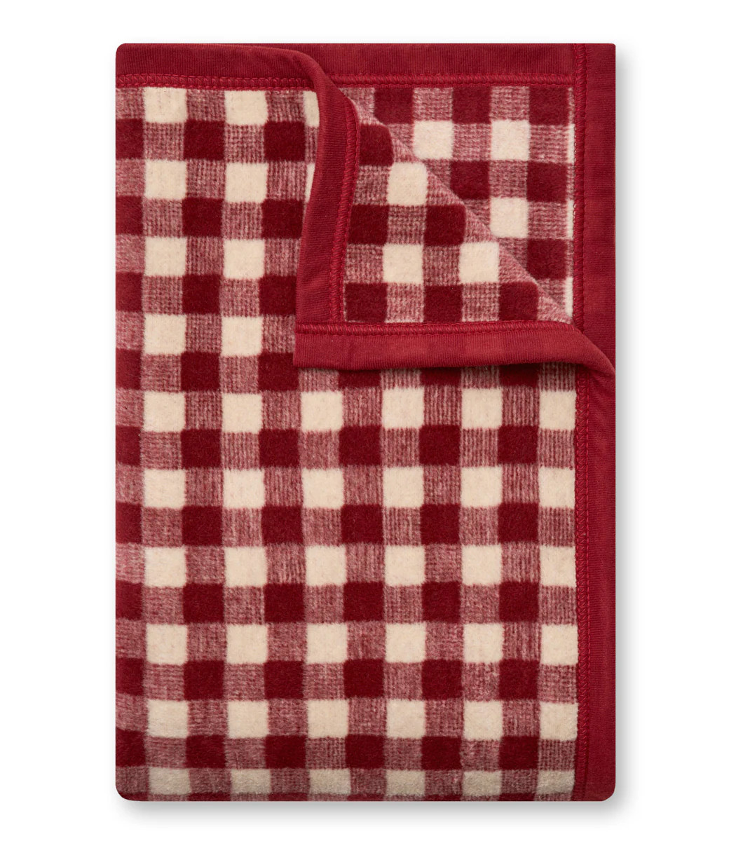 Gingham Rosewood Midi Throw Blanket | ChappyWrap | ChappyWrap