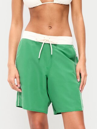 Mid-Rise Loose Swim Board Shorts | Old Navy (US)