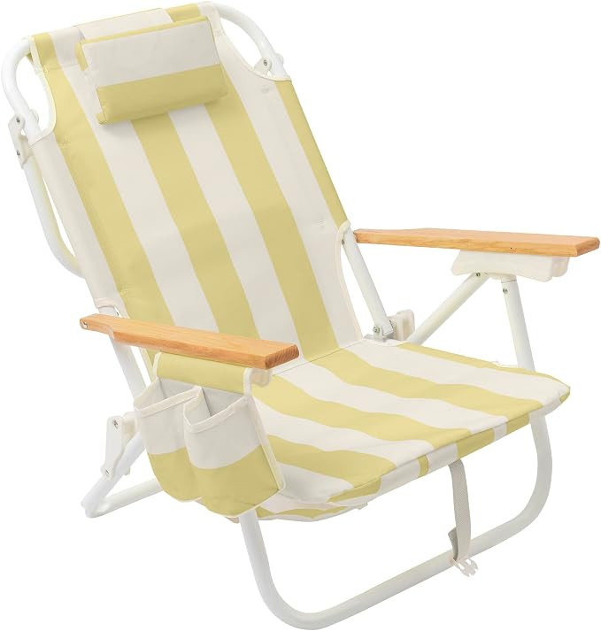 Sunnylife Deluxe Beach Chair | La Mer Limon Stripe | Amazon (US)