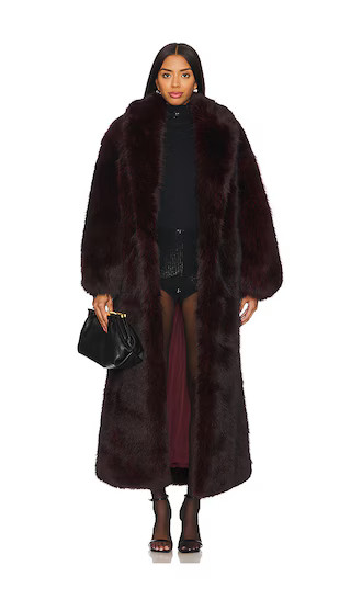 Dasha Faux Fur Jacket in Red Brown | Revolve Clothing (Global)