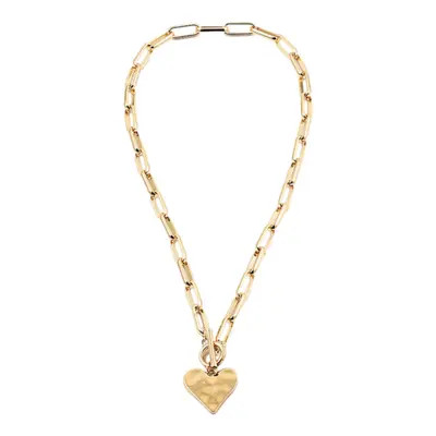 Erin McDermott Jewelry Hammered Heart Toggle Necklace in Gold at Nordstrom | Nordstrom