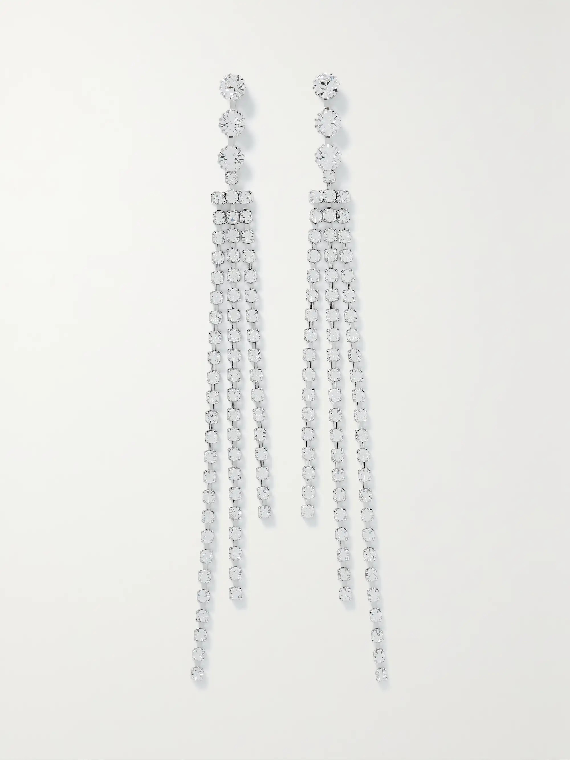 ISABEL MARANTSilver-tone crystal earrings | NET-A-PORTER (US)
