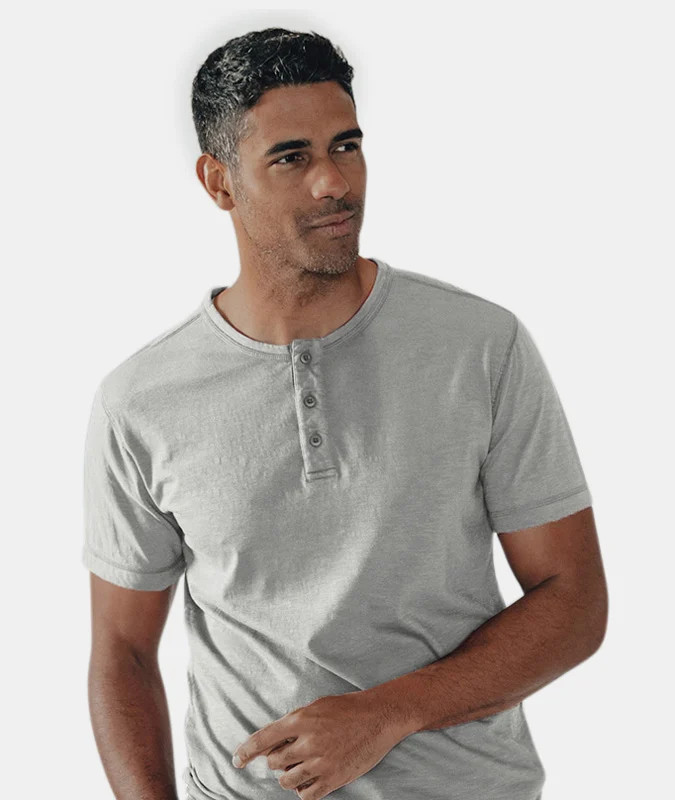 The Normal Brand Vintage Slub Henley - White - XL | Verishop