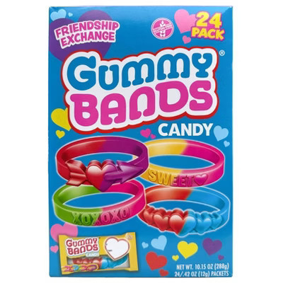 Gummy Bands Original Friendship Exchange Valentine's Candy - 10.15oz/24ct | Target