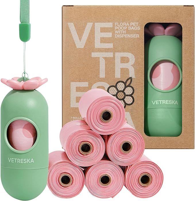 VETRESKA Dog Poop Bag Dispenser with Lavender Scented Dog Waste Bags, Extra Thick and Compostable... | Amazon (US)