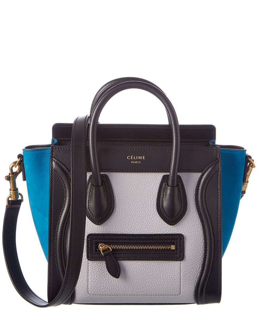 CELINE Nano Colorblock Leather Luggage Tote | Ruelala