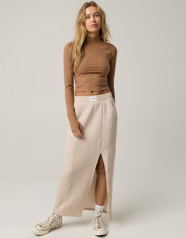 OFFLINE By Aerie Coffee Run Maxi Skirt | Aerie
