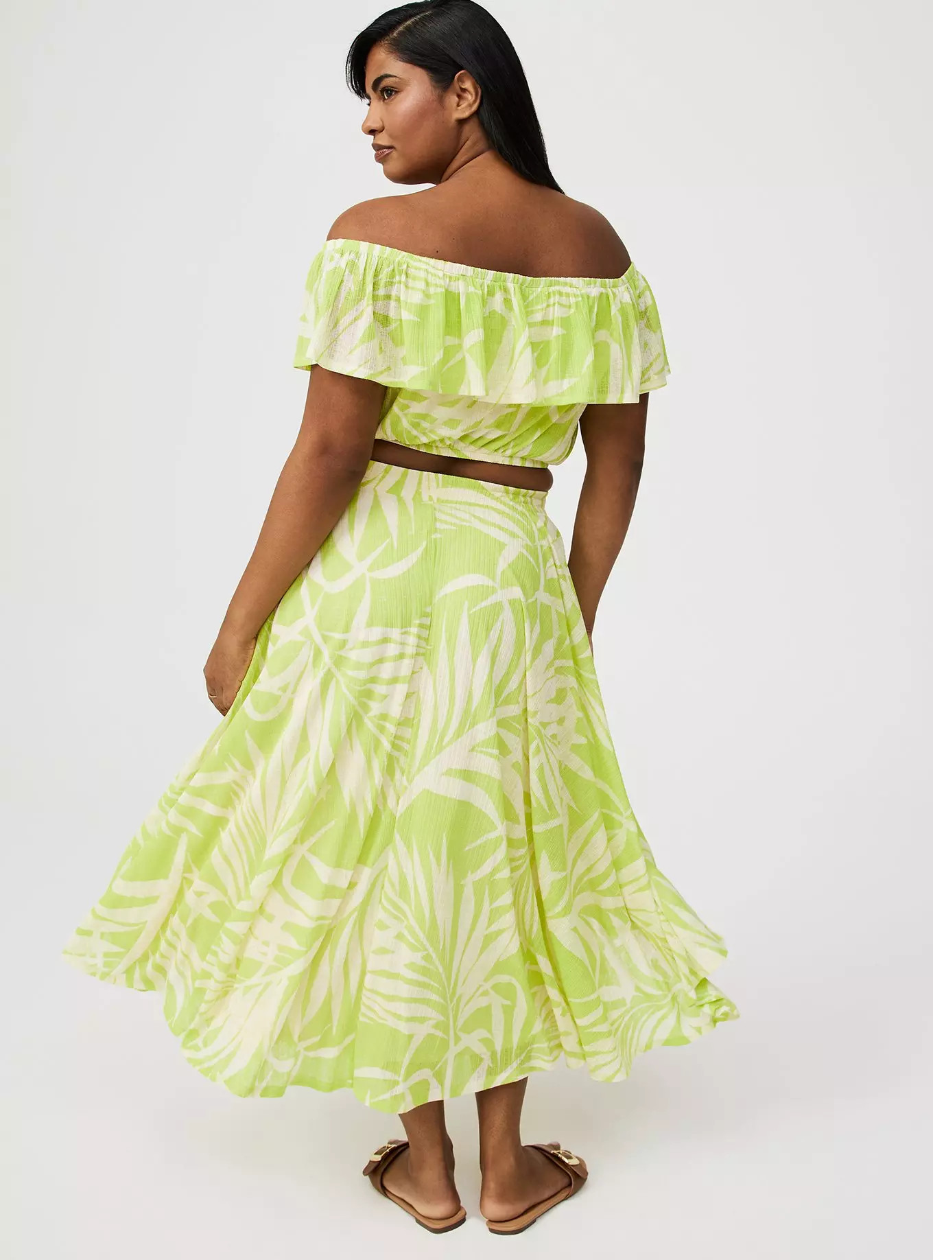 Off-Shoulder Hi-Lo Skirt Set | Torrid (US & Canada)