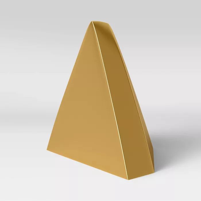6.2&#34; x 5.5&#34; Metal Bookend Pyramid Gold - Threshold&#8482; designed with Studio McGee | Target