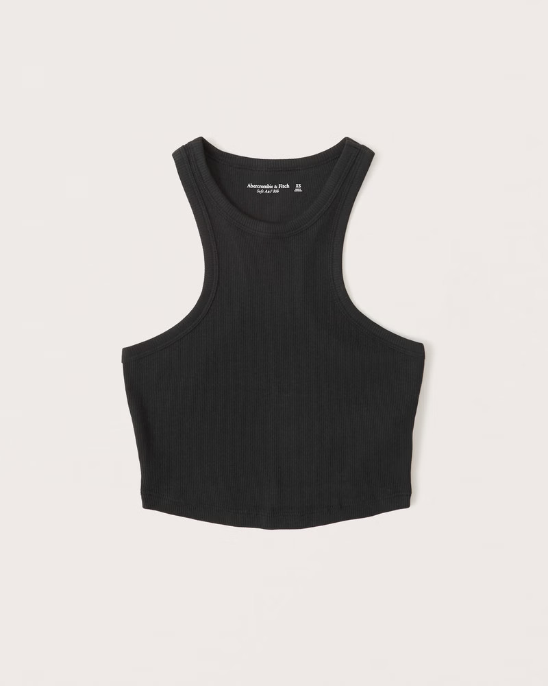 Cropped Seamless Rib Fabric Scuba Tank | Abercrombie & Fitch (US)