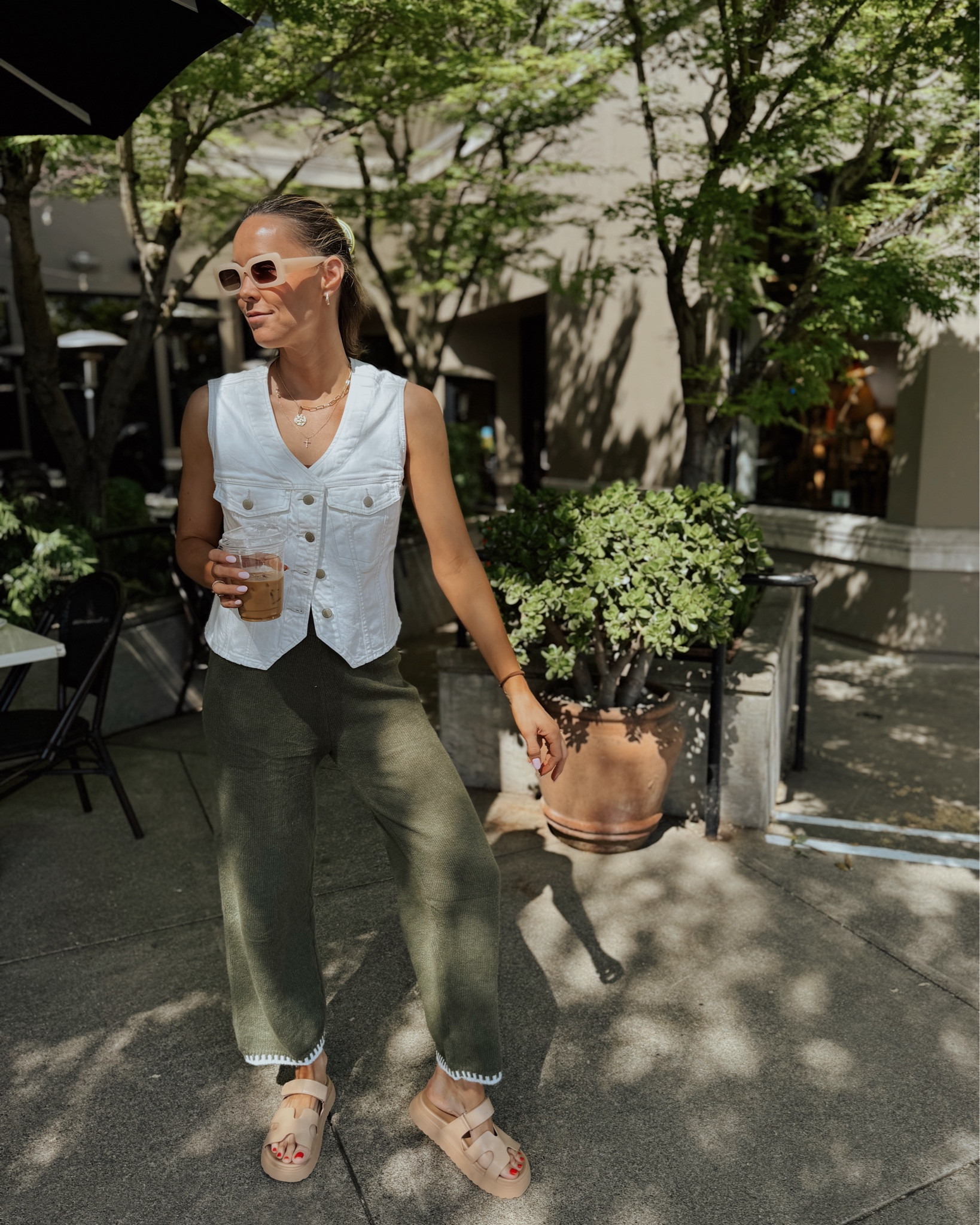 Green matching set + denim vest! Small set, medium vest

#LTKshoecrush #LTKstyletip #LTKfindsunder50