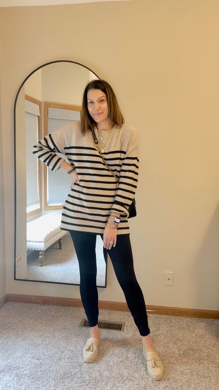 The look perfect to wear with those new fall loafers that are coming in hot for Fall! 😍 

UndeniablyElyse.com

Fall outfit, tall girl approved, sweater weather, leggings, spanx, striped sweater, neutral outfit, mom on the go, wfh, work from home

#LTKstyletip #LTKSeasonal #LTKmidsize