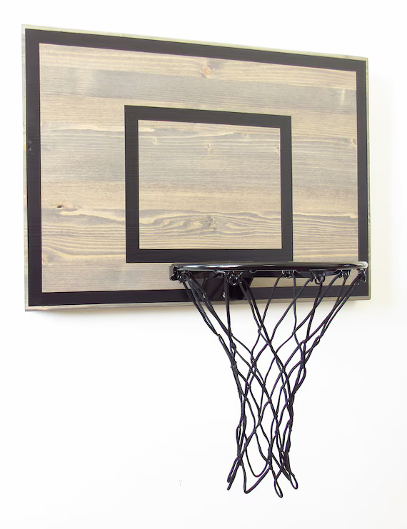 Basketball Hoop  Indoor Wood Basketball Goal Gray With Black - Etsy | Etsy (US)