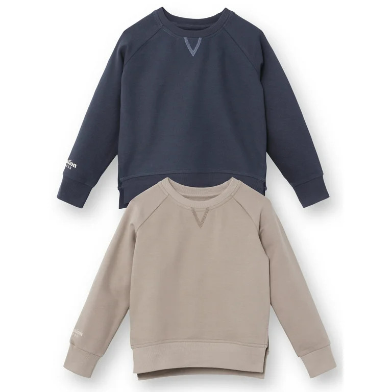 Little Star Organic Toddler Unisex, Boy, Girl Pullover Sweatshirts, 2Pk, Size 12M-10 | Walmart (US)