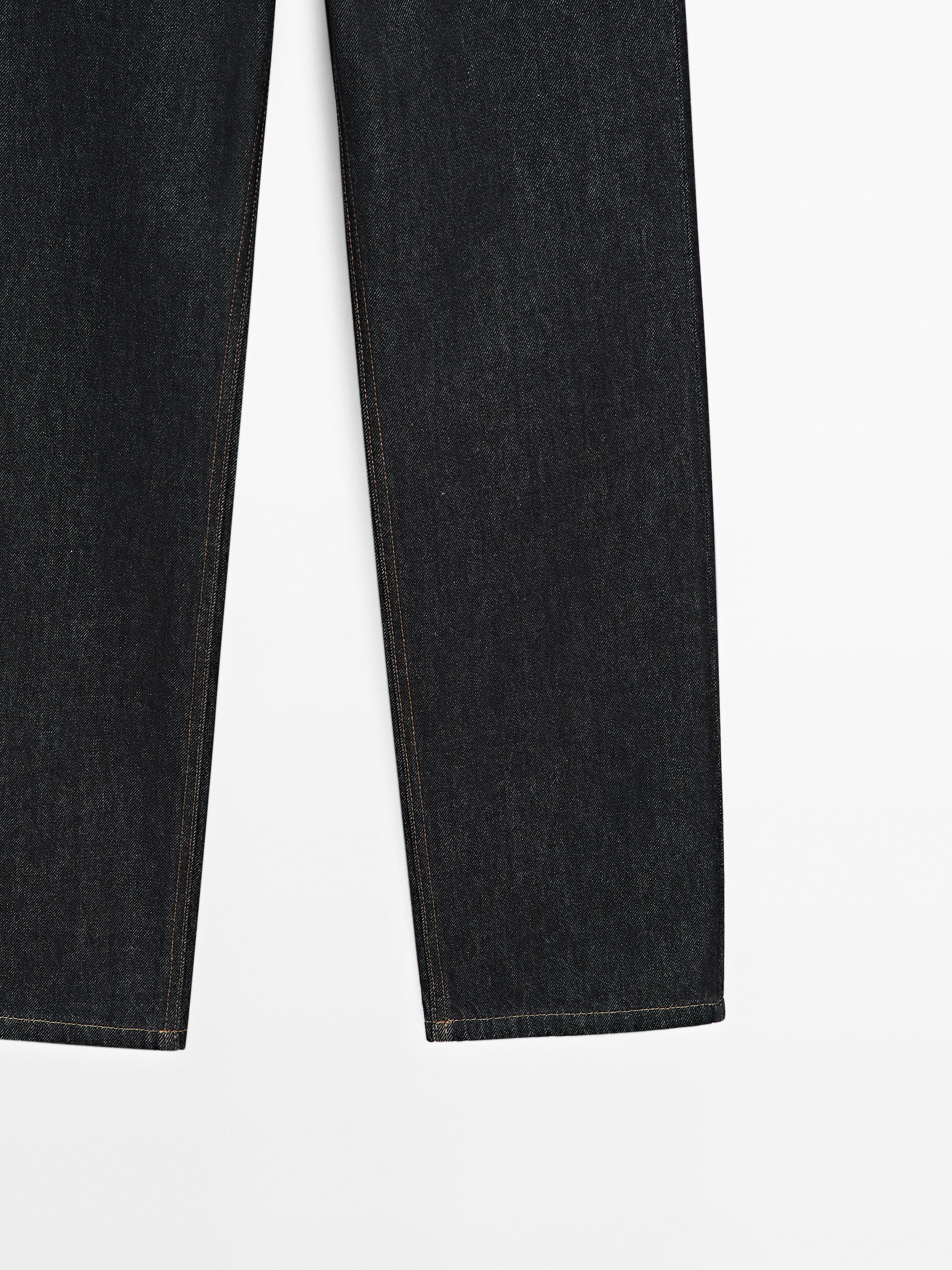 Straight-leg high-waist jeans | Massimo Dutti US