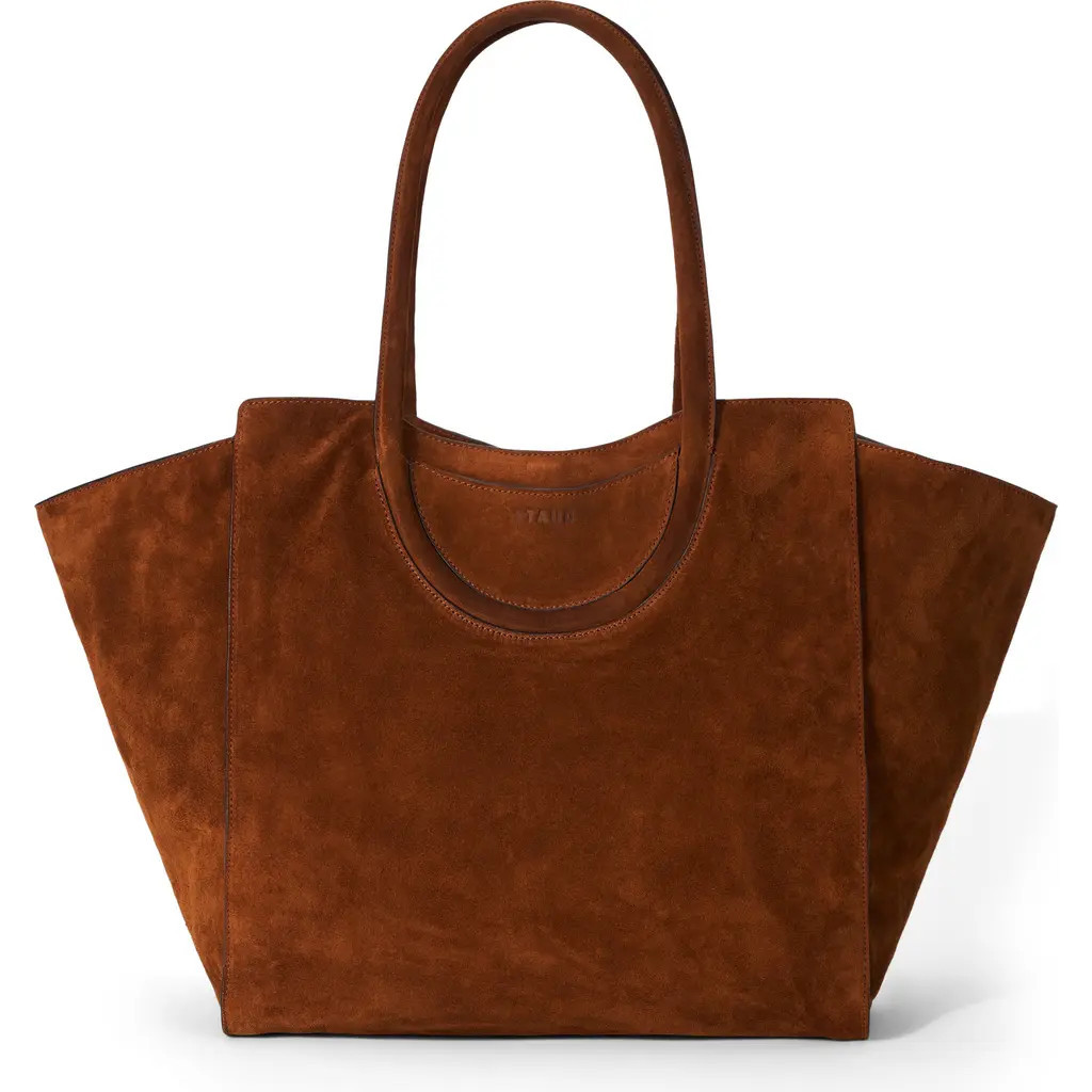 STAUD Maude Suede Tote Bag in Tabac at Nordstrom | Nordstrom