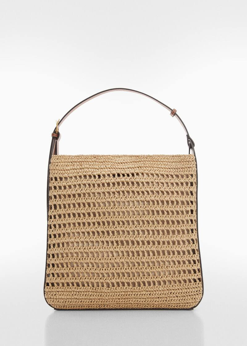 Natural fiber sack bag -  Women | Mango USA | MANGO (US)