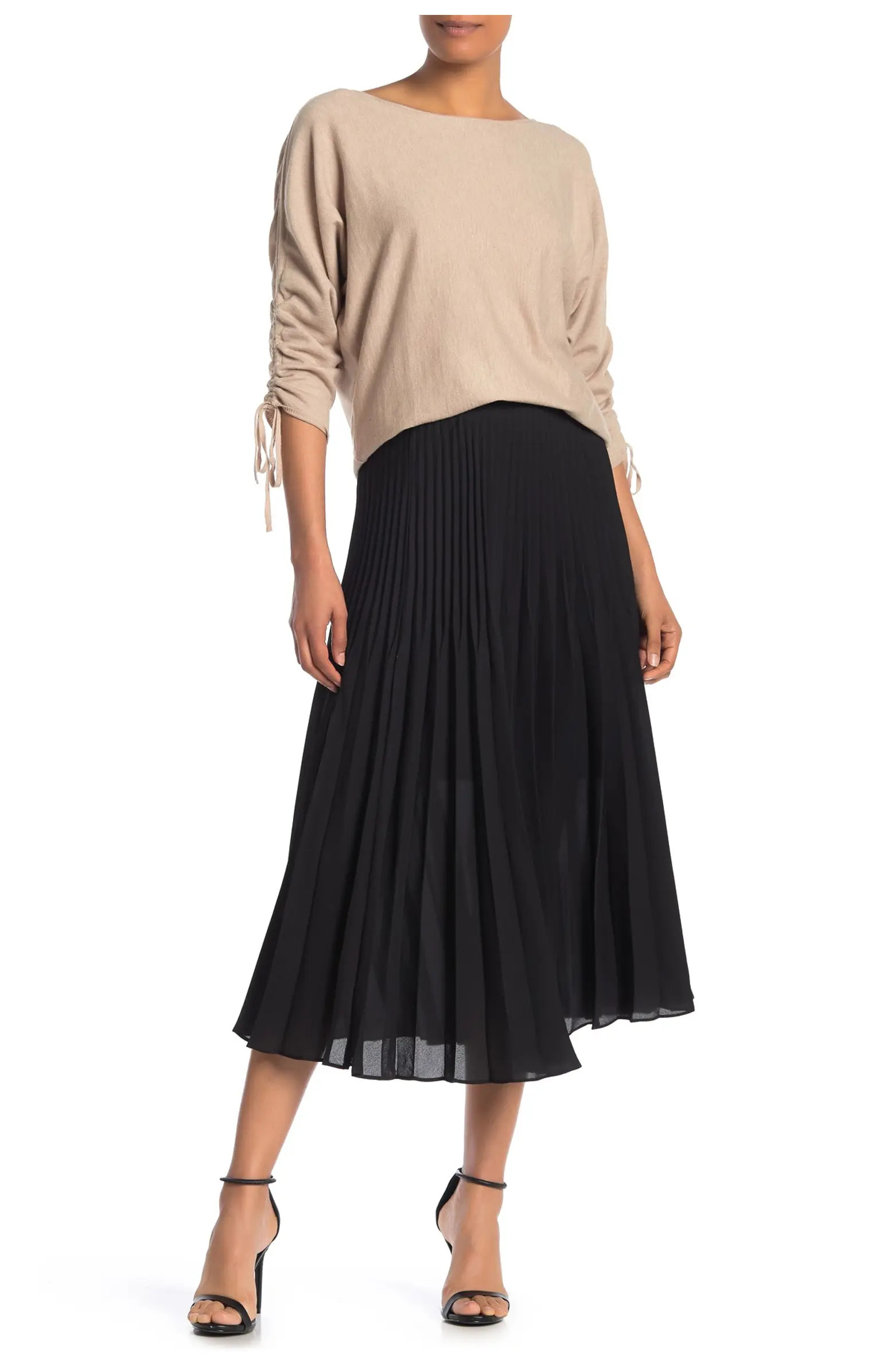 Pleated Midi Skirt | Nordstrom Rack