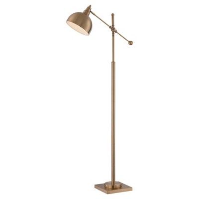 Cupola Floor Lamp Brushed Brass (Includes CFL Light Bulb) - Lite Source | Target