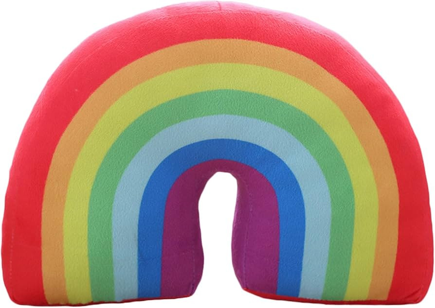zhidiloveyou Rainbow Pillow Plush Funny Stuffed Rainbow Shaped Decorative Cushion Toy, 13.7" | Amazon (US)
