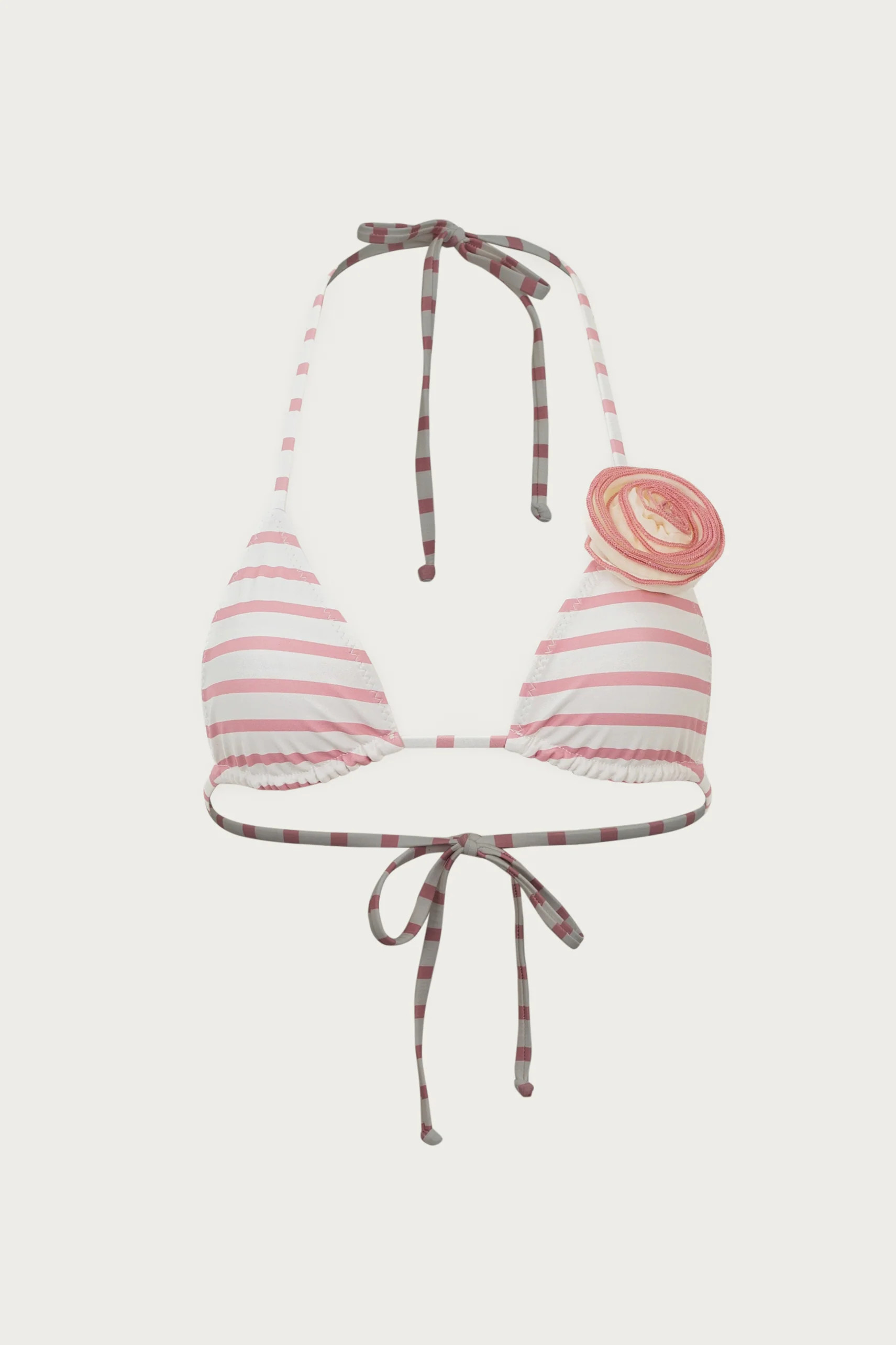 Rose Triangle Top (Pink Stripe) | SAME