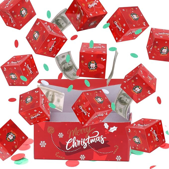 BABORUI Money Surprise Box - Christmas Gift with Confetti Explosion for Women, Men, and Kids | Amazon (US)