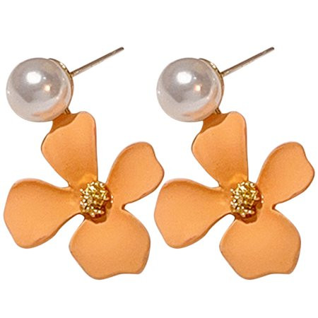 1 Pair Tiny Flower Stud Earrings Pearls Earrings Jewelry Birthday Valentine Gift | Walmart (US)