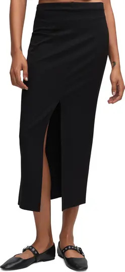 MANGO Front Slit Midi Skirt | Nordstrom | Nordstrom
