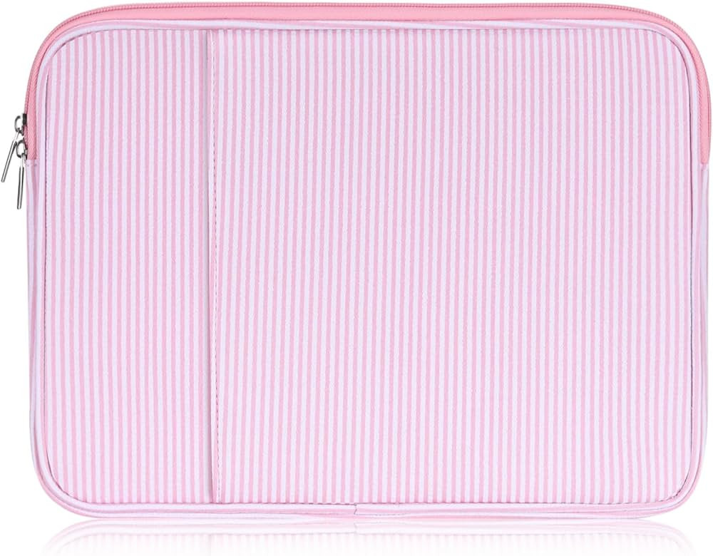 Laptop Sleeve Case 13-13.3 inch for Women, Cute Seersucker Laptop Sleeve with Pocket Thin Compute... | Amazon (US)