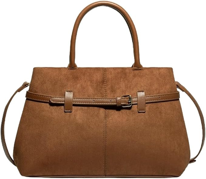 Caistre Women's Slouchy Suede Tote Handbag 2026 Winter Fall Adjustable Strap Shoulder Crossbody B... | Amazon (US)