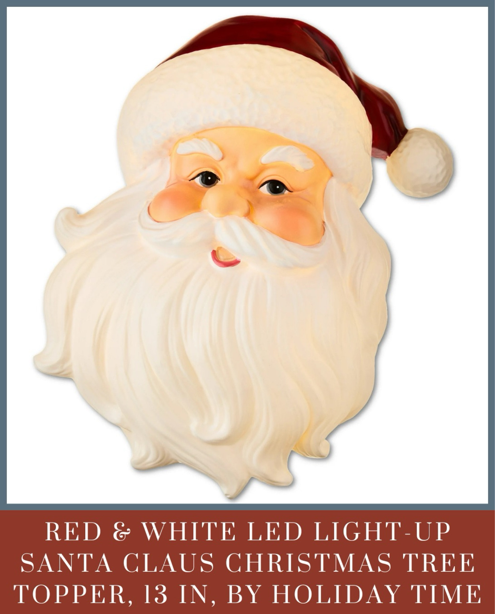 🎄🎅 Brighten up your tree with this adorable Light-Up Santa tree topper! Perfect for adding a fun glow to your holiday decor, this topper brings Santa’s cheerful face to life with a warm, inviting light. Whether you’re decorating a classic Christmas tree or creating a unique display, this Santa topper is sure to bring extra joy to your holiday season. Great as a gift or for your own festive collection! ✨❤️

#LTKSeasonal #LTKHome #LTKHoliday